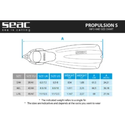 SEAC Propulsion S Diving Fins -AquaTrek Shop seac propulsion s diving fins 7